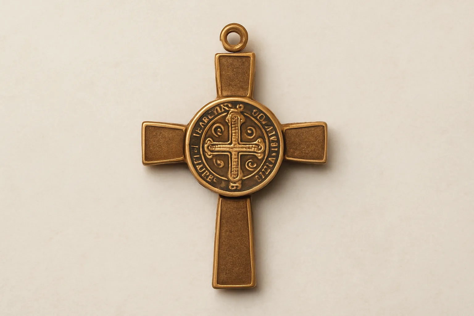 cruz con medalla de san benito